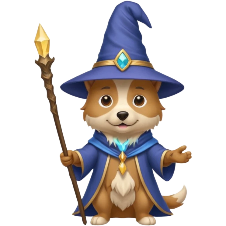 Dog wizard emoji