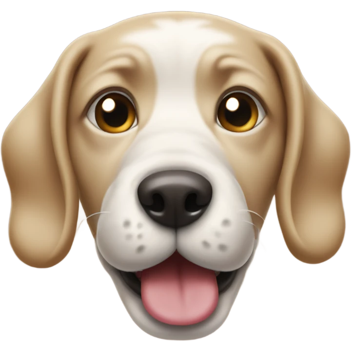 Dog with crossed eyes and tongue to one side emoji