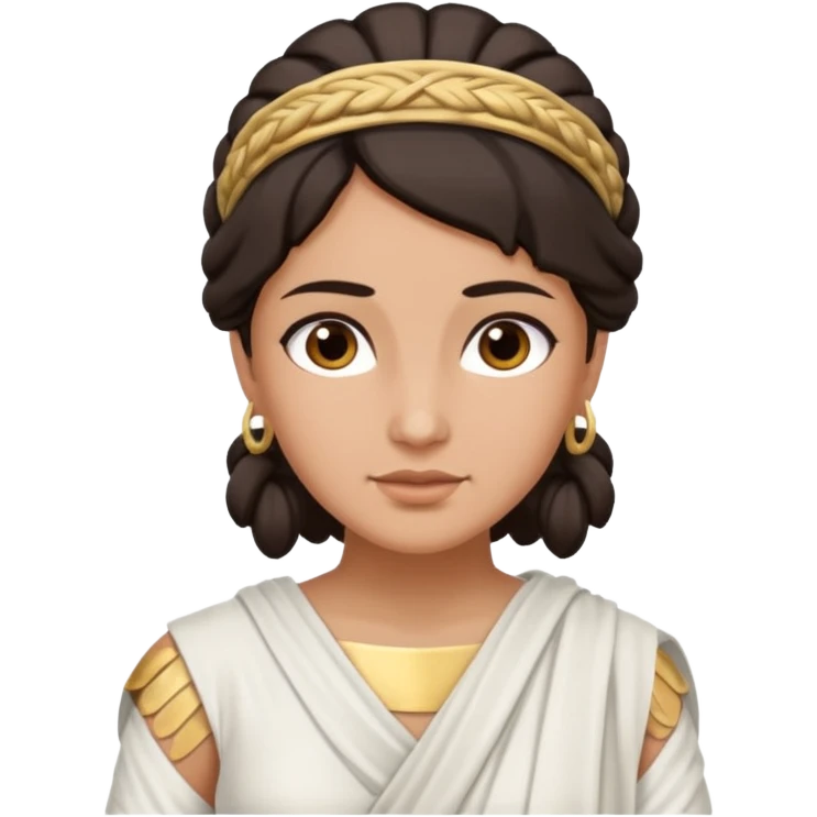 ancient greek woman with dark hair tied back emoji