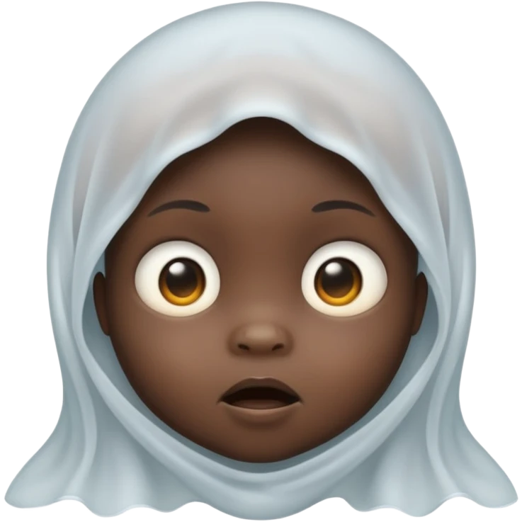 black baby ghost face emoji