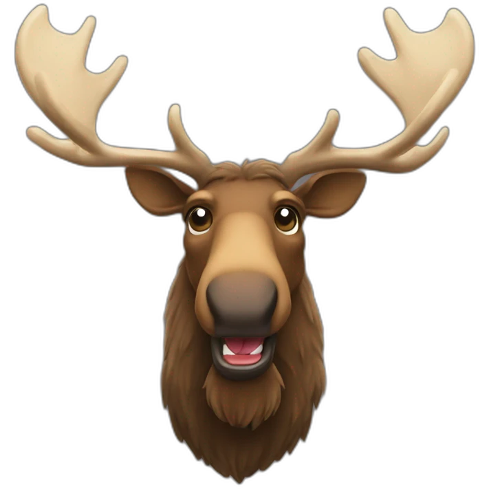 Moosehead with tongue out emoji