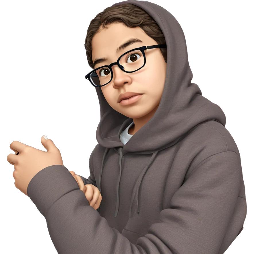 realistic portrait of boy with glasses emoji