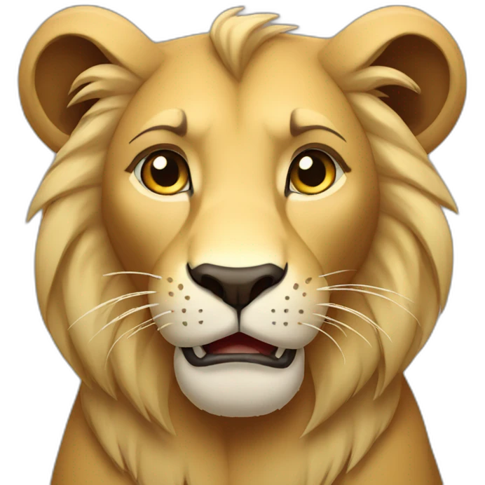 Nala lion iOS style emoji