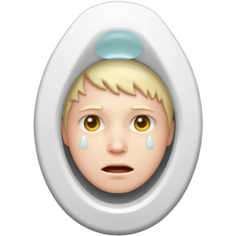 Make a head inside a toilet emoji