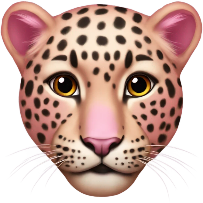 Léopard pink  emoji