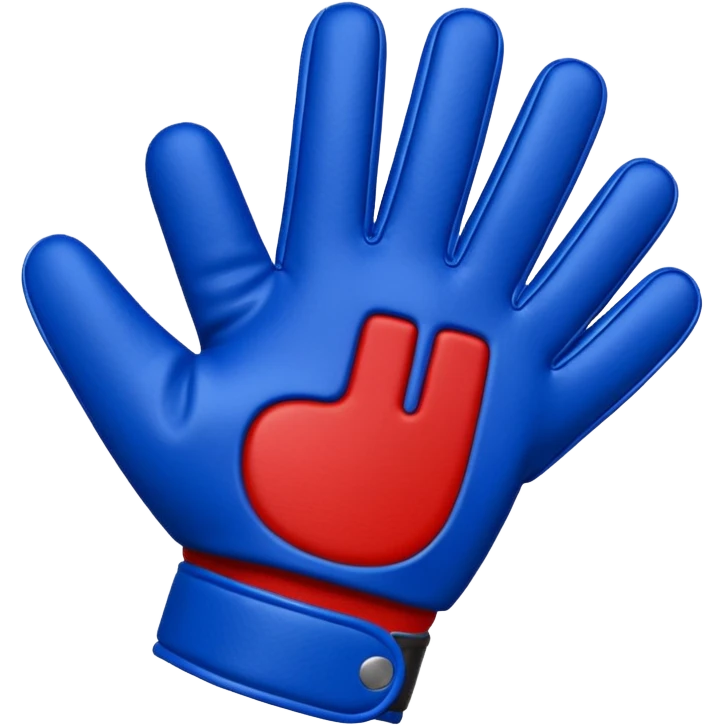  #1 glove first finger up  in blue (#00A3E0) and red (#F9423A)  emoji