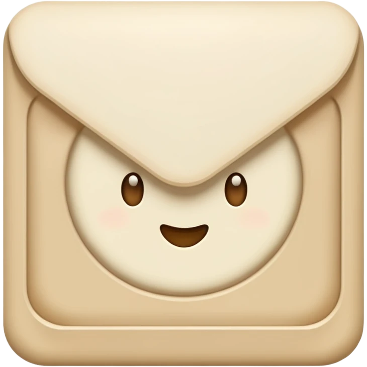 Letter color pale beige creamy emoji