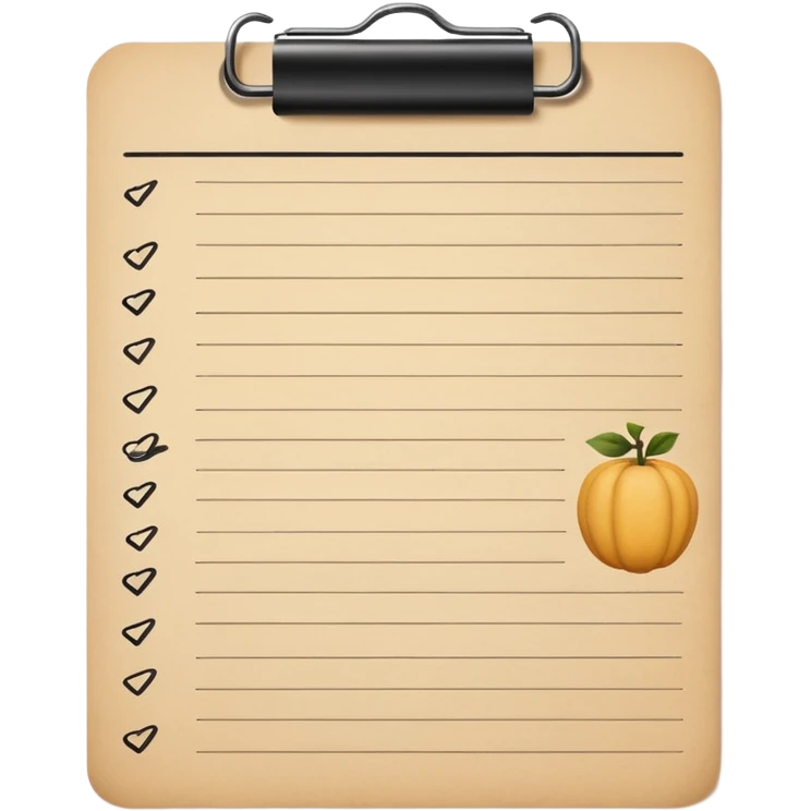 grocery list with beige tones, and black writing emoji