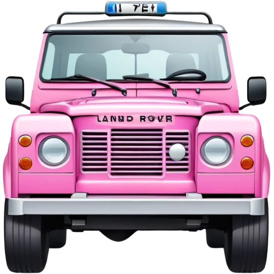 Pink Land Rover with HAIRDRESSER number plate emoji