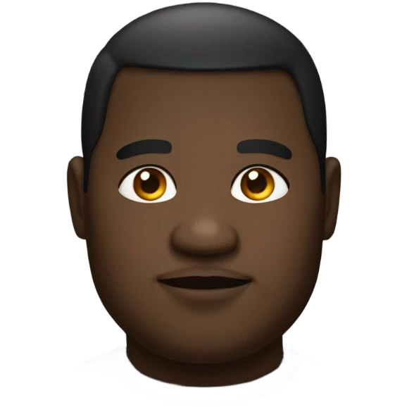 Fat black man emoji