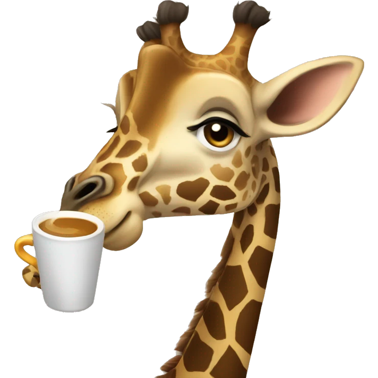 giraffe drinking coffee discord emote emoji