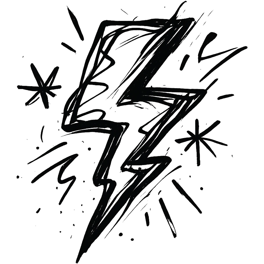 chaotic lightning bolt emoji