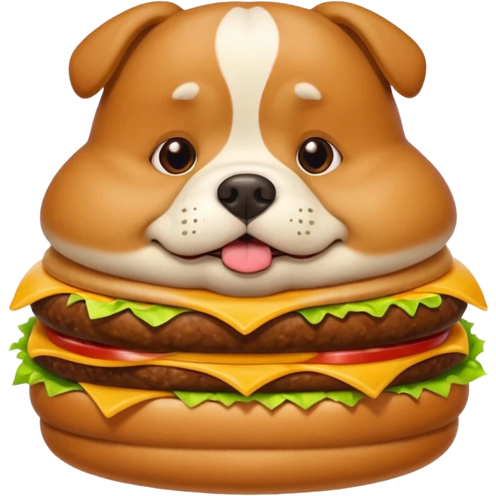 Fat dog eating McDonald’s  emoji