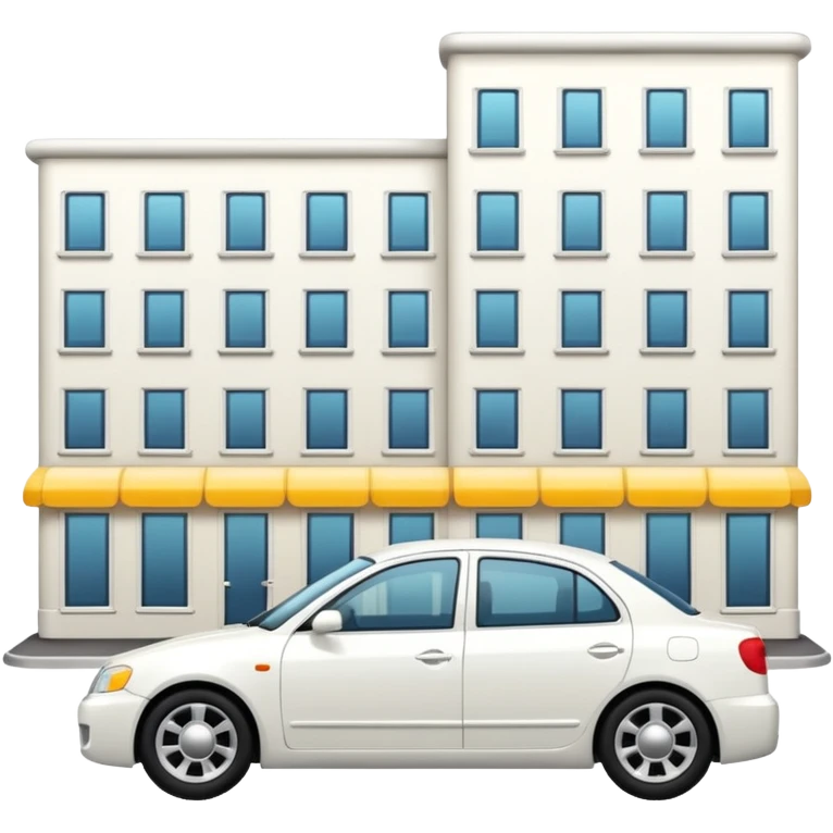 hotel white car emoji