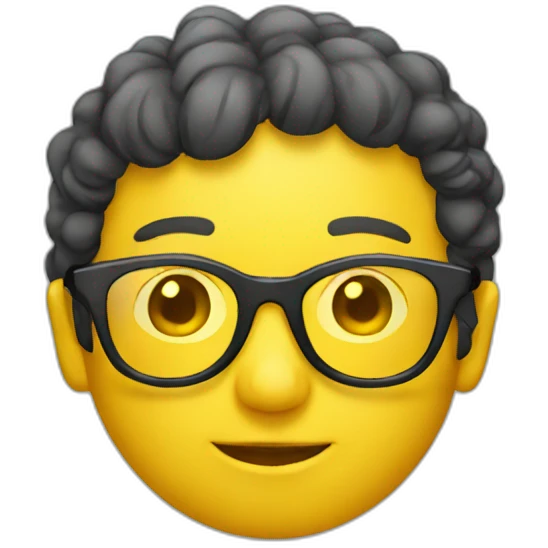 Yellow glasses emoji
