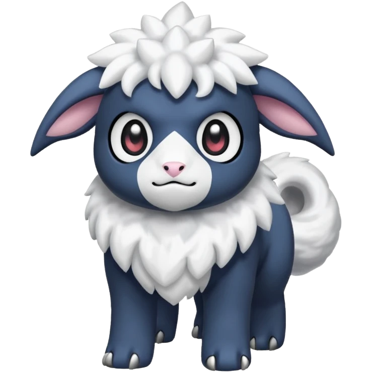 Shiny Absol-Amaura-Wooloo-Fakémon-hybrid-creature (full body)  emoji