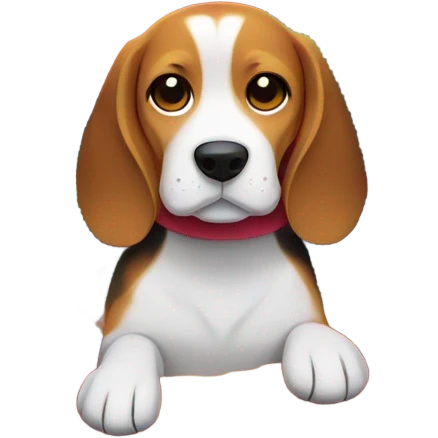 Beagle with many blankets on emoji
