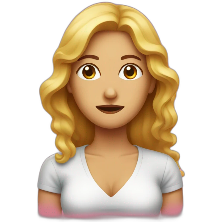 Lady with menstrual cramps emoji