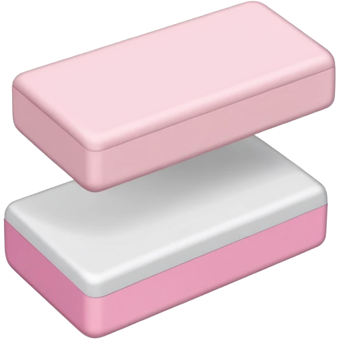 Half white and half light pink eraser emoji