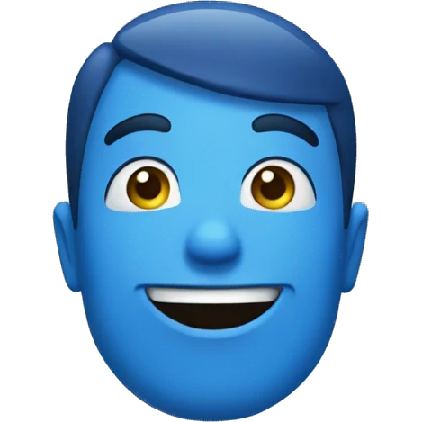 blue guy smirking emoji
