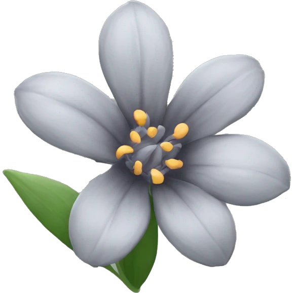 Grey aesthtic flower emoji