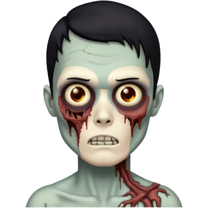 zoombie boy black hair emoji