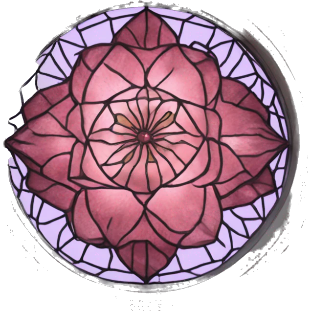 The OA Rose glass window emoji