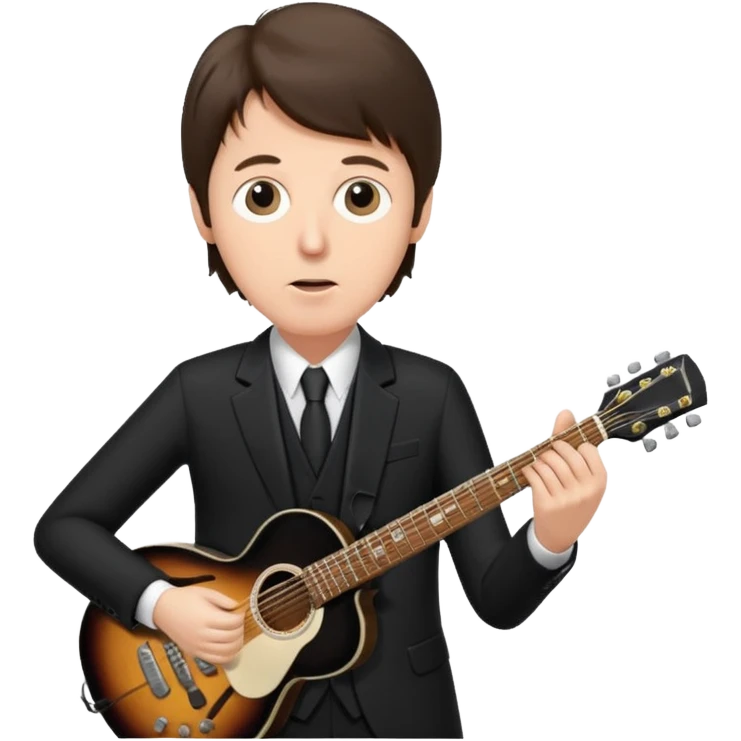 Paul McCartney playing guitar black suit emoji