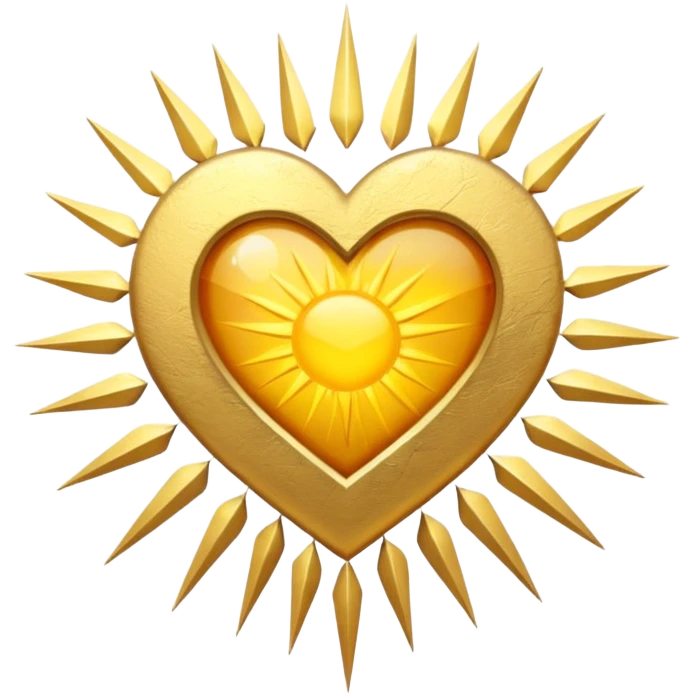 heart with a sunburst pattern emoji