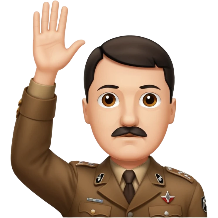 Hitler with arm raised emoji