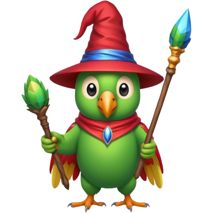 Parrot wizard emoji