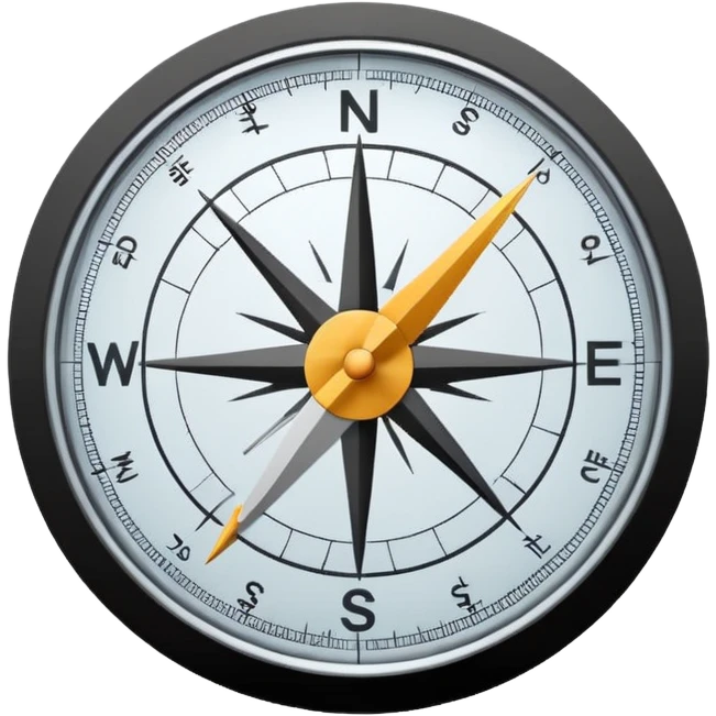 Minimalistic flat vector icon, iOS style, thin black contour on white background. Geometric compass and protractor overlapping. No text, no shadows emoji