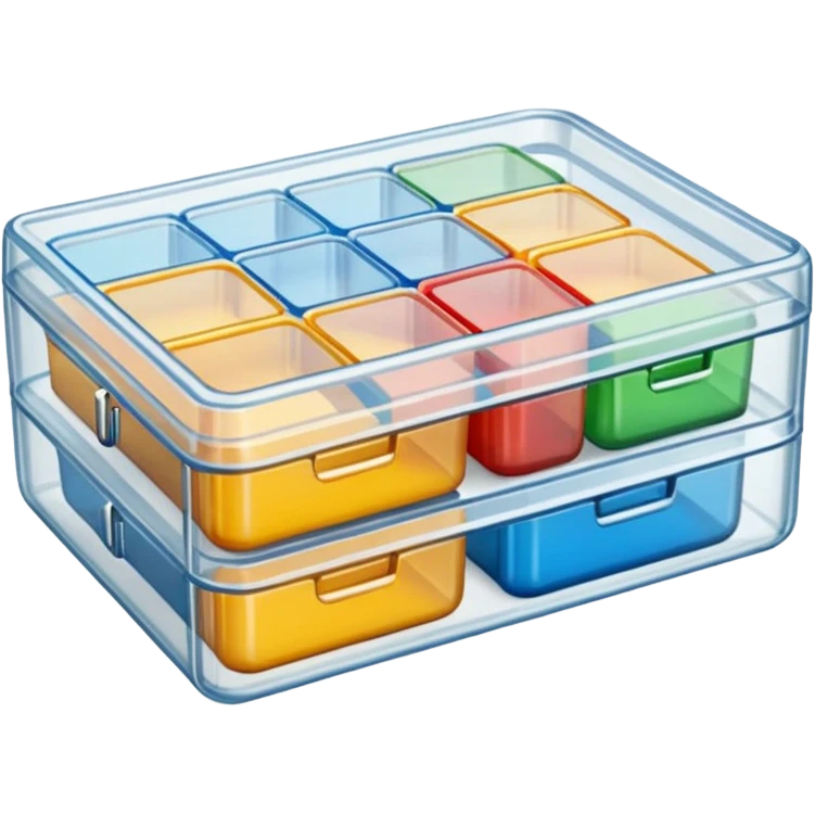 Clear box organizer emoji