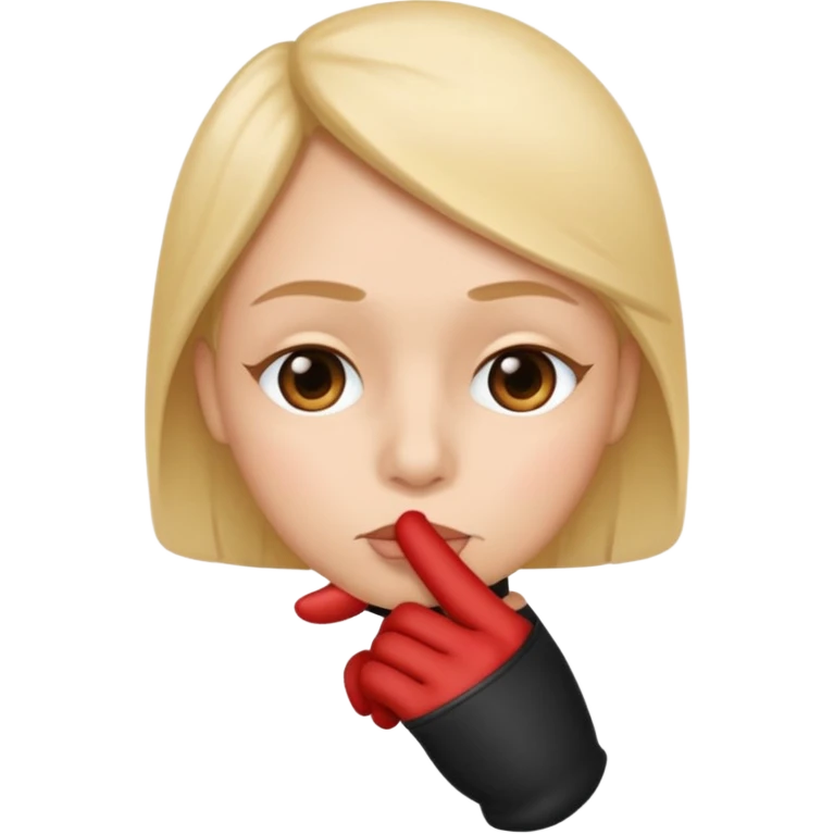 Silent face, shushing middle of face emoji