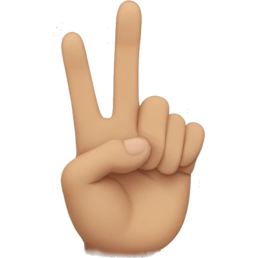 right Hand Holding up Three Fingers  emoji