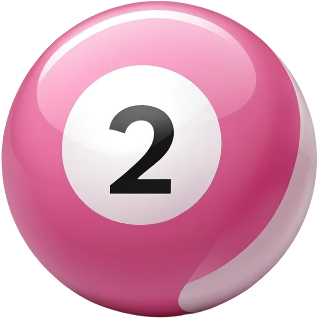 pink billiard ball with the number 23 inside a white circle emoji