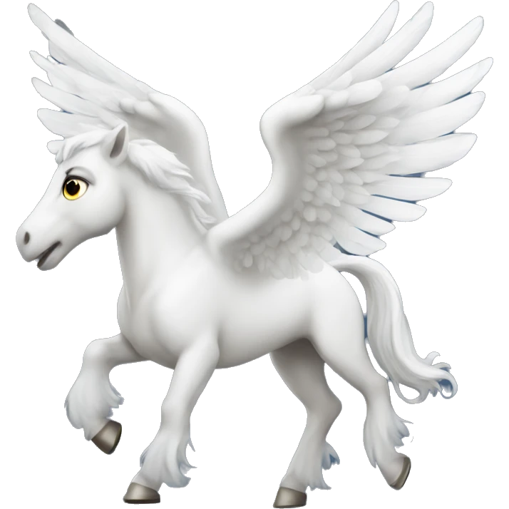 White Pegasus angel emoji