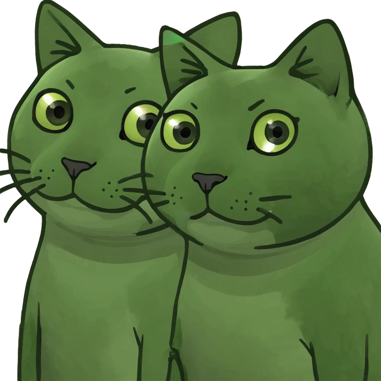 Cat with cat emoji