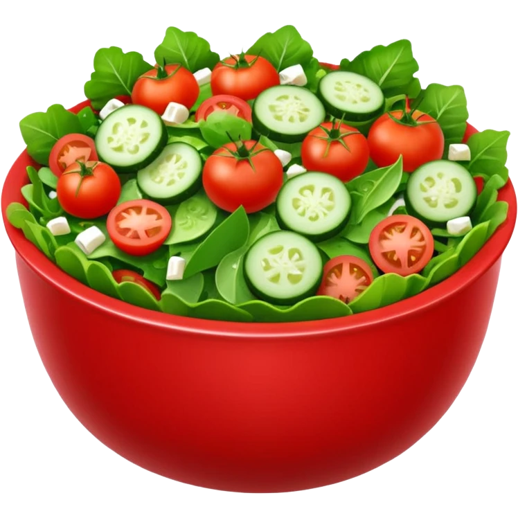 salad in red bowl emoji