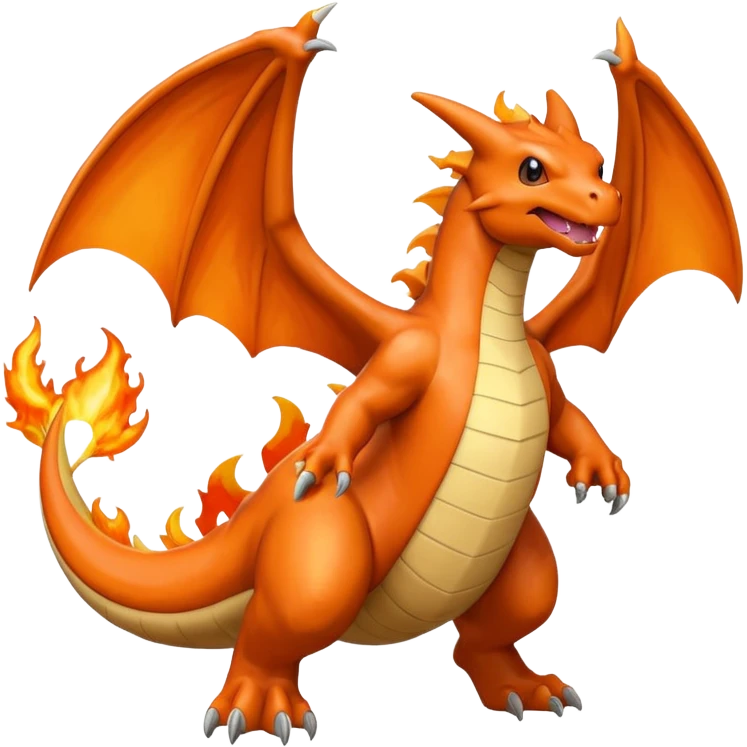 The Pokemon Charizard flying emoji