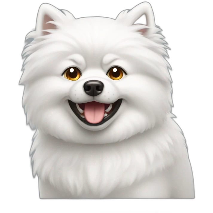 white spitz very very angry emoji