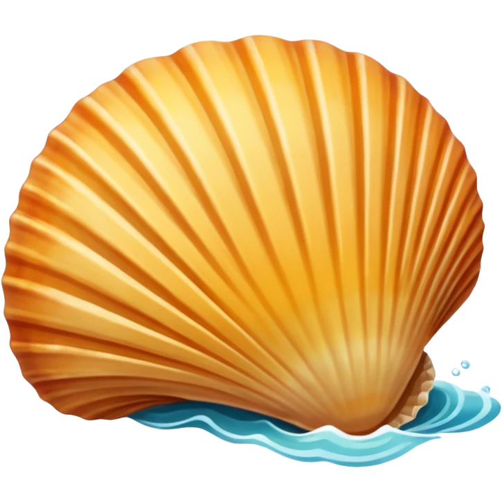 Seashell by ocean emoji