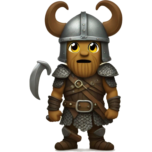 a kraken wearing viking armor emoji