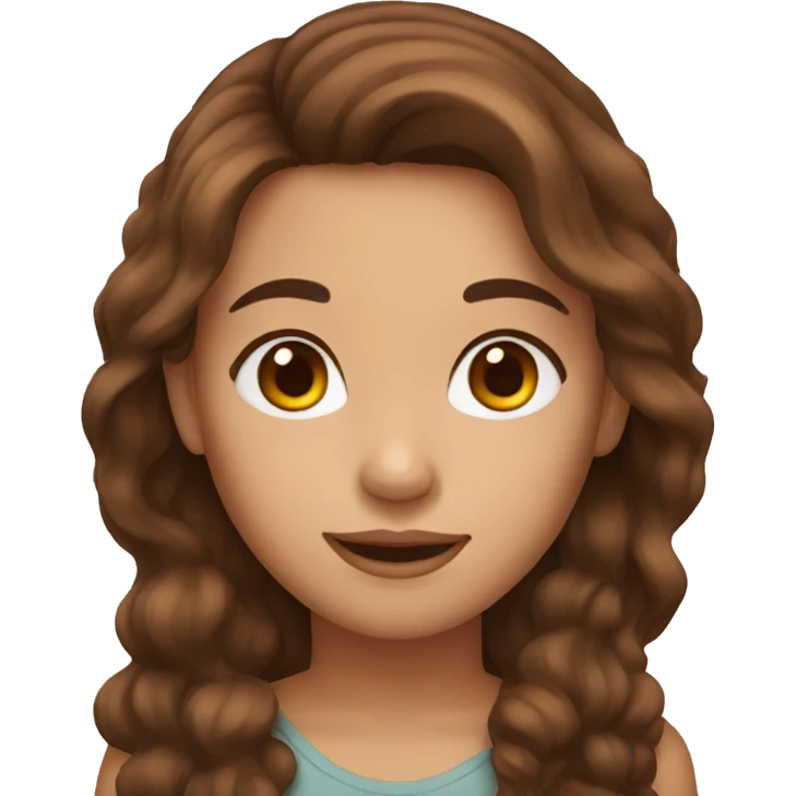 brown hair girl emoji