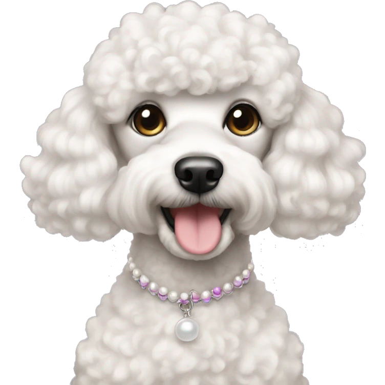 poodle white pearl emoji