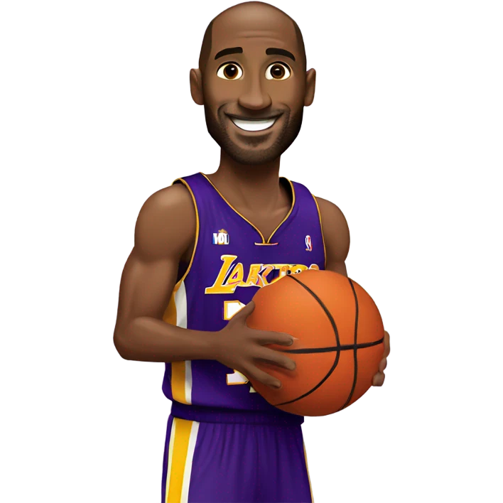 Kobe Bryant with basketball  emoji