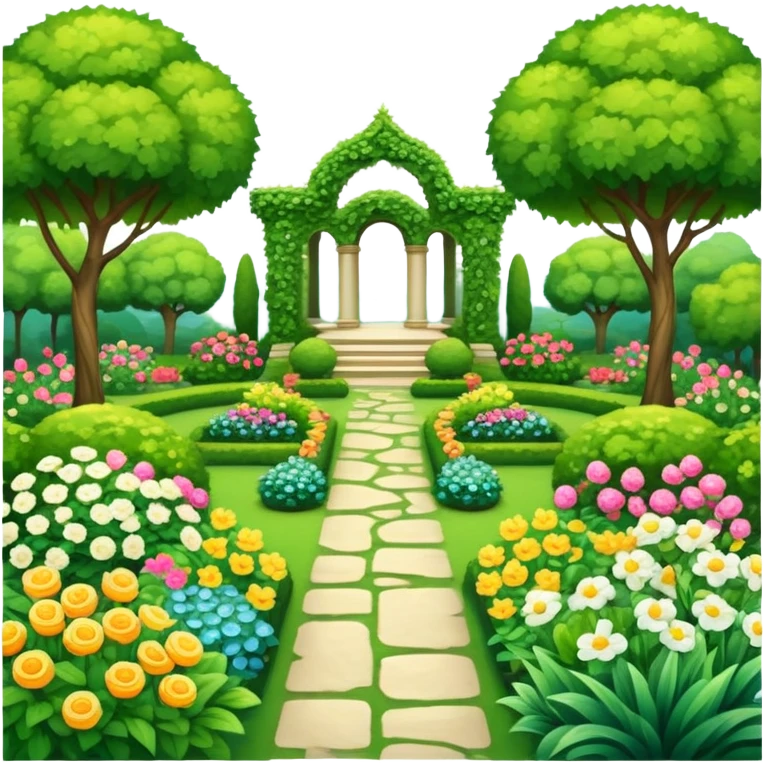 Fancy deluxe gardenscape scenery  emoji