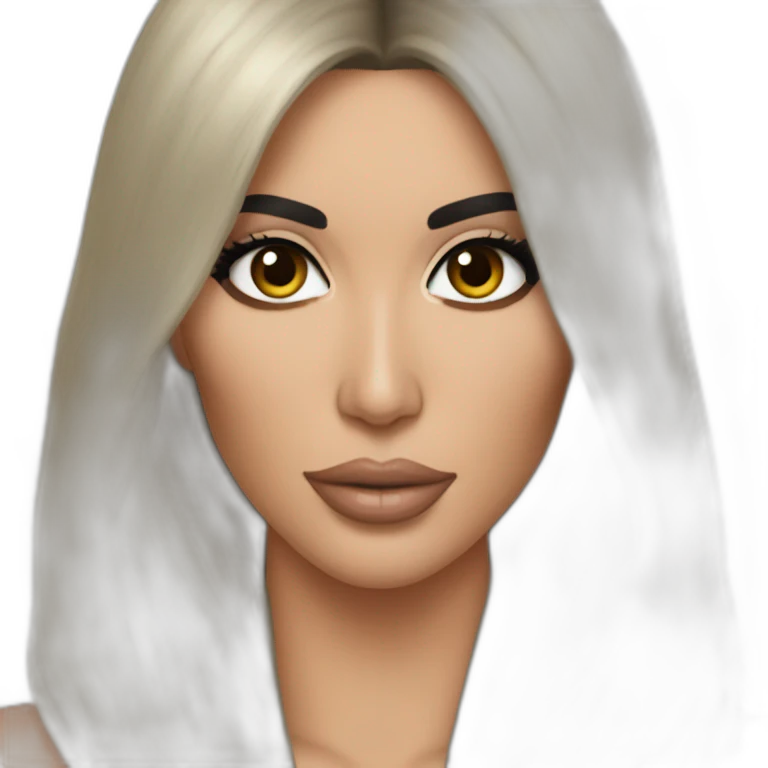 Kim Kardashian without under pans emoji