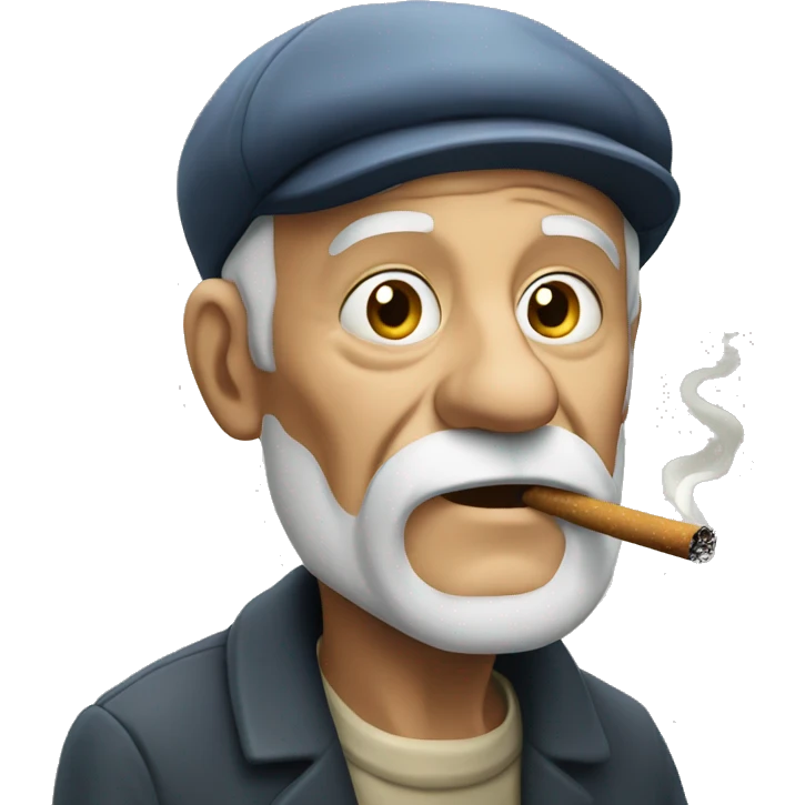Old man smoking emoji