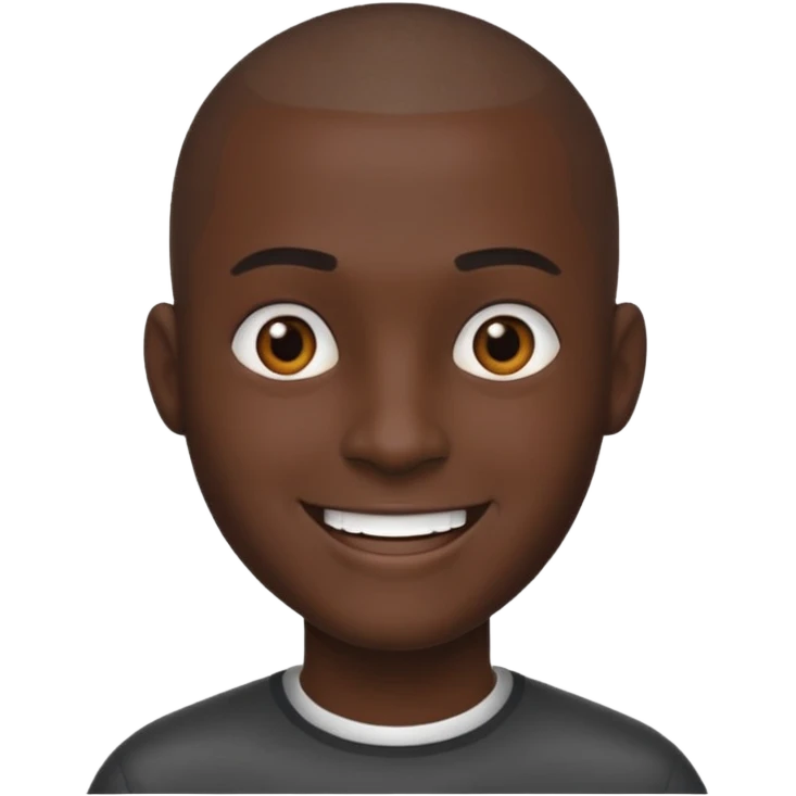 man with buzzcut black emoji